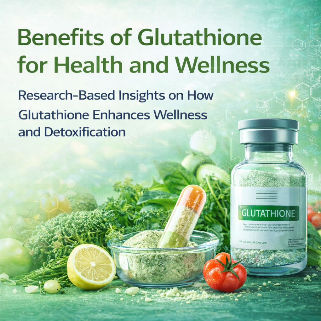 Glutathione for health and wellness illustration